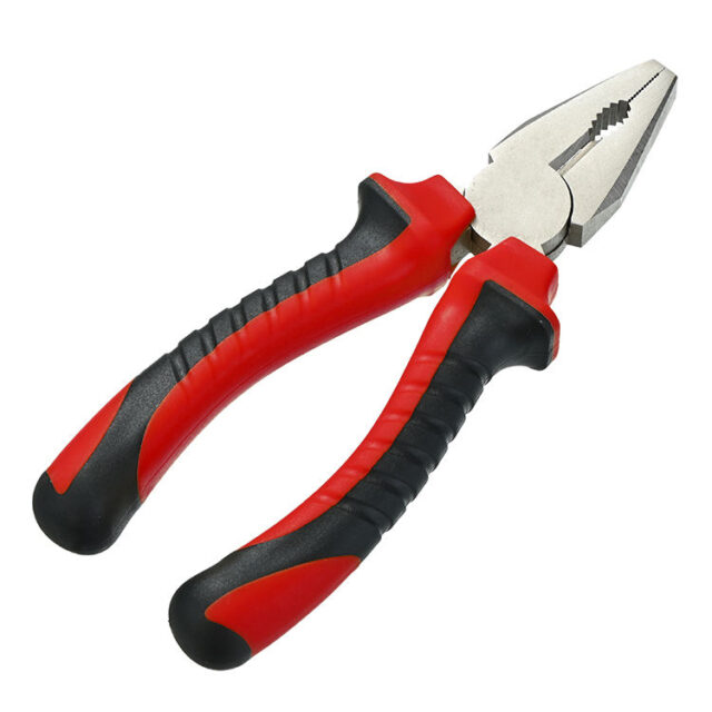 Carbon steel pliers with comfortable handle for manual use