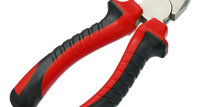 Carbon steel pliers with comfortable handle for manual use