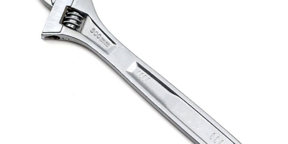 Heavy-duty adjustable spanner and wrench for industrial use