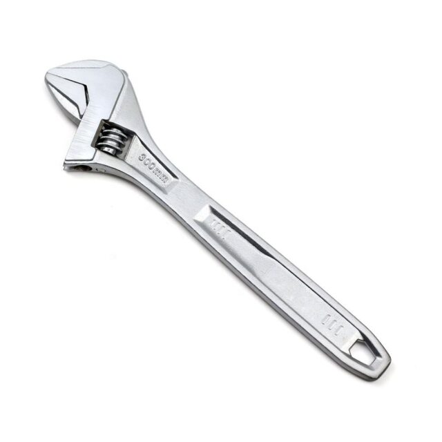 Heavy-duty adjustable spanner and wrench for industrial use