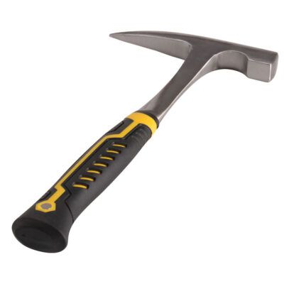Shock-absorbing grip hammer with ergonomic handle