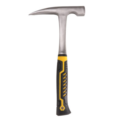 Shock-absorbing grip hammer with ergonomic handle