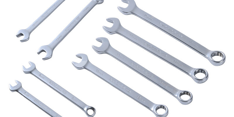 Open-end industrial spanner and wrench with durable design