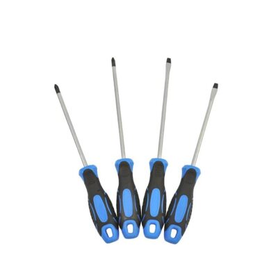 Portable screwdriver with soft grip ergonomic handle