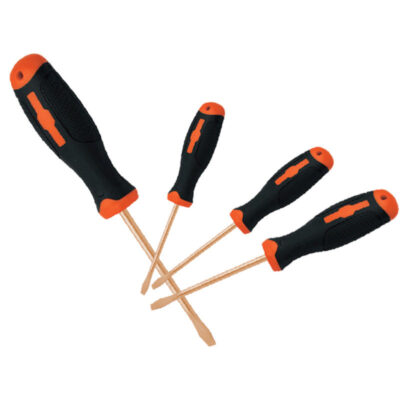 Portable screwdriver with soft grip ergonomic handle