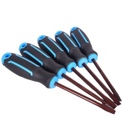 Portable screwdriver with soft grip ergonomic handle