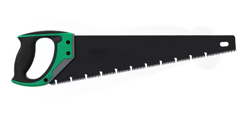 Household woodworking hand saw with ergonomic grip