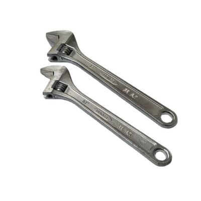 Adjustable spanner and wrench in multiple sizes for industrial and mechanical use