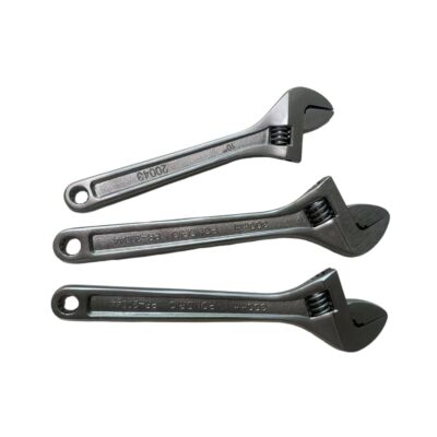 Adjustable spanner and wrench in multiple sizes for industrial and mechanical use