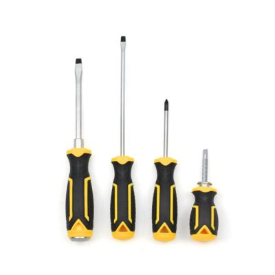 Multifunctional manual screwdrivers set in multiple sizes for industrial use