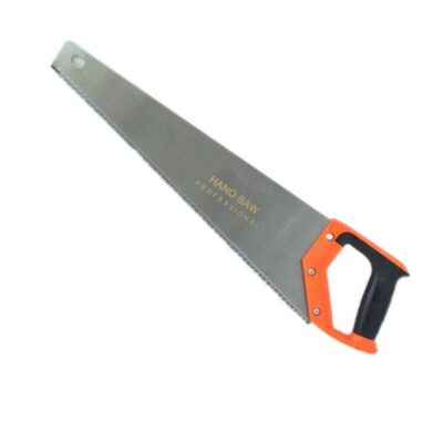 Industrial-grade hand saw with ergonomic handle for heavy-duty cutting