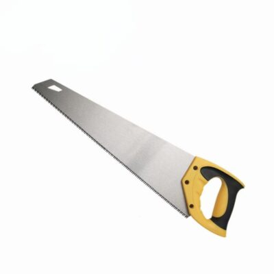 Industrial-grade hand saw with ergonomic handle for heavy-duty cutting