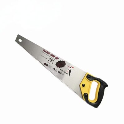 Industrial-grade hand saw with ergonomic handle for heavy-duty cutting